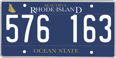 RI license plate 576163