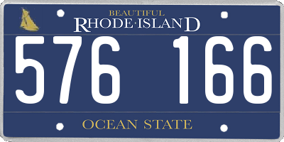 RI license plate 576166