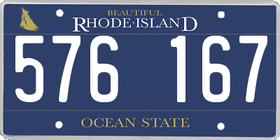 RI license plate 576167