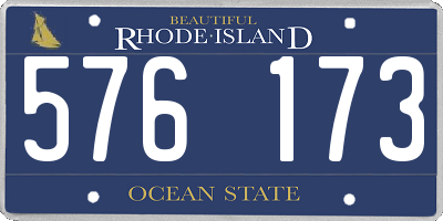 RI license plate 576173
