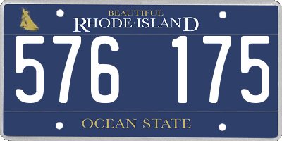 RI license plate 576175