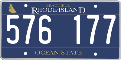 RI license plate 576177