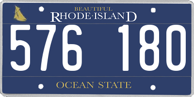 RI license plate 576180