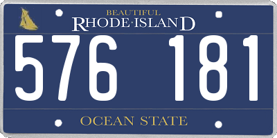 RI license plate 576181