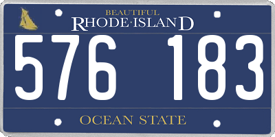 RI license plate 576183