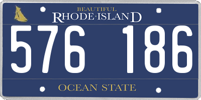RI license plate 576186