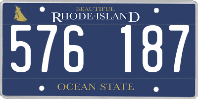 RI license plate 576187