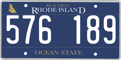 RI license plate 576189
