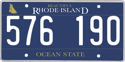 RI license plate 576190