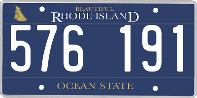 RI license plate 576191