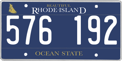 RI license plate 576192