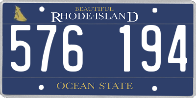RI license plate 576194