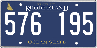 RI license plate 576195
