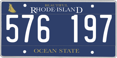RI license plate 576197