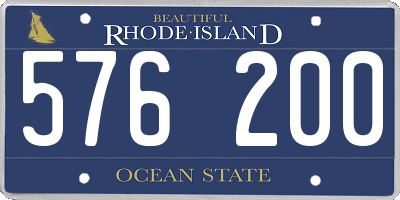 RI license plate 576200