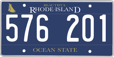 RI license plate 576201