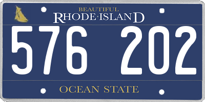 RI license plate 576202