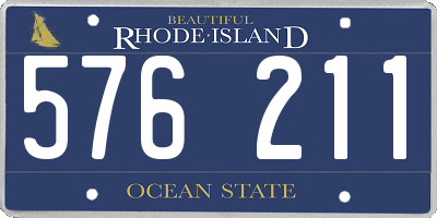 RI license plate 576211