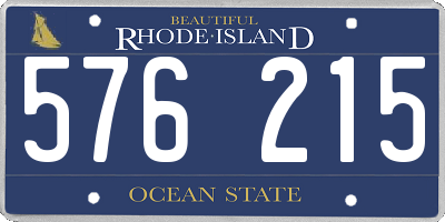 RI license plate 576215