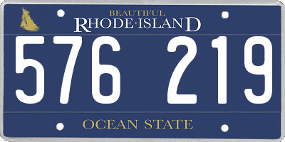 RI license plate 576219