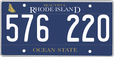 RI license plate 576220
