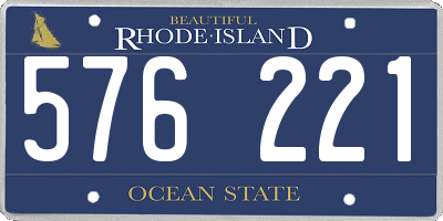 RI license plate 576221