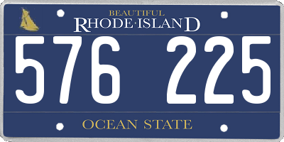 RI license plate 576225