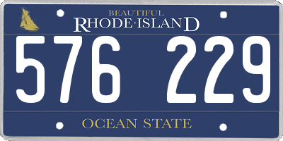 RI license plate 576229