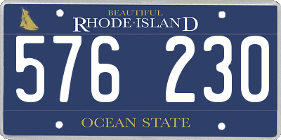 RI license plate 576230