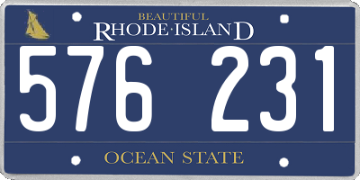 RI license plate 576231