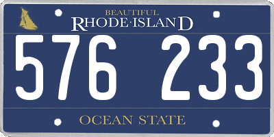 RI license plate 576233