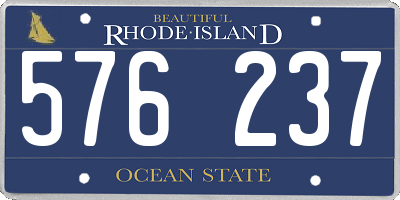 RI license plate 576237