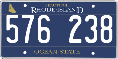 RI license plate 576238
