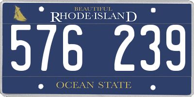 RI license plate 576239