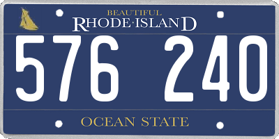 RI license plate 576240