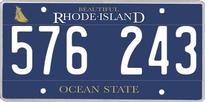 RI license plate 576243