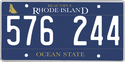 RI license plate 576244
