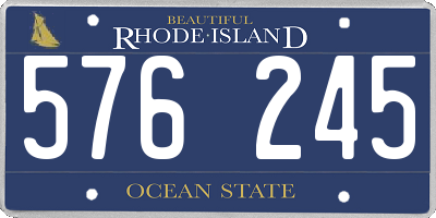 RI license plate 576245