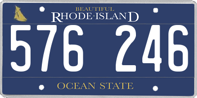 RI license plate 576246