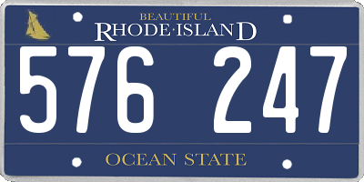 RI license plate 576247