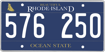 RI license plate 576250