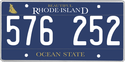 RI license plate 576252