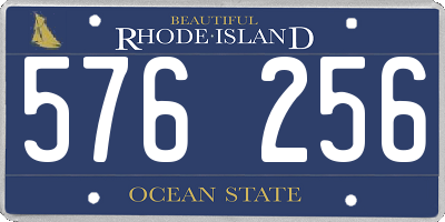 RI license plate 576256