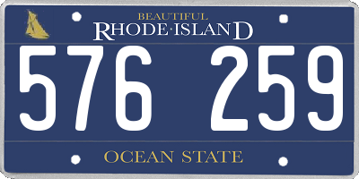 RI license plate 576259