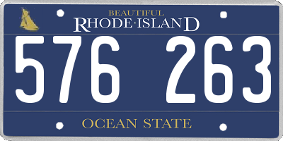 RI license plate 576263