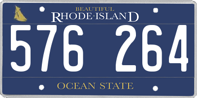 RI license plate 576264