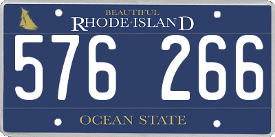RI license plate 576266