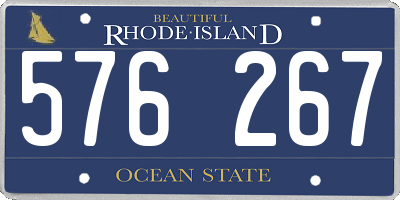 RI license plate 576267