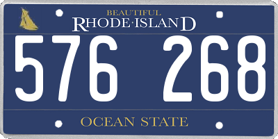 RI license plate 576268