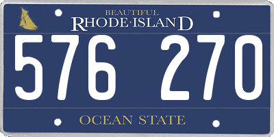 RI license plate 576270
